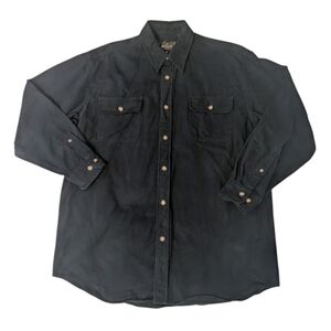 RedHead Dark Green Chamois   Heavyweight Cotton Flannel LS Shirt Men's LT